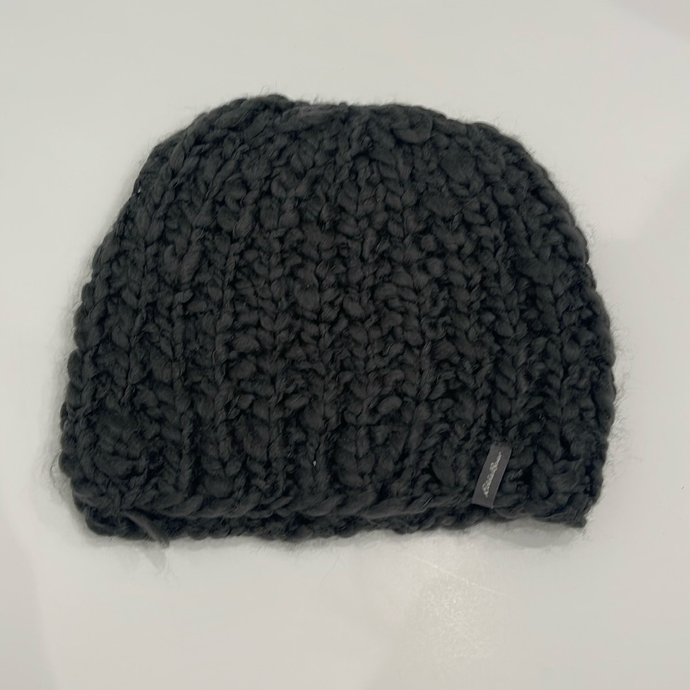 Eddie Bauer, Loose knit, soft Beanie, One size, Gray, New